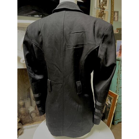 PARASUCO Vintage Black Silver Zipper jacket Blazer Wool 5 6 Canada - Picture 9 of 12